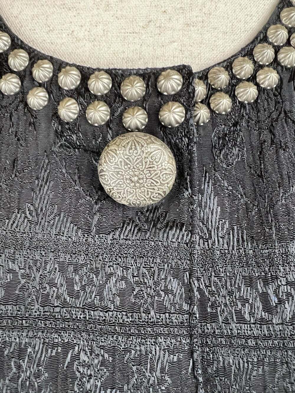 Vintage Double D Ranchwear Jacket S Black Jacquard Studded Concho Western Zip - Picture 3 of 10